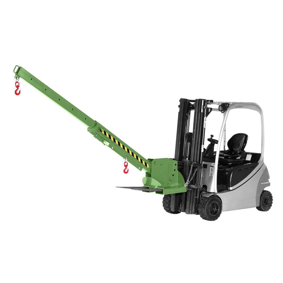 Kranarm für Gabelstapler - Traglast 1.000 - 5.000 kg - Länge 2.260 - 3.760 mm - höhenverstellbar - anthrazitgrau