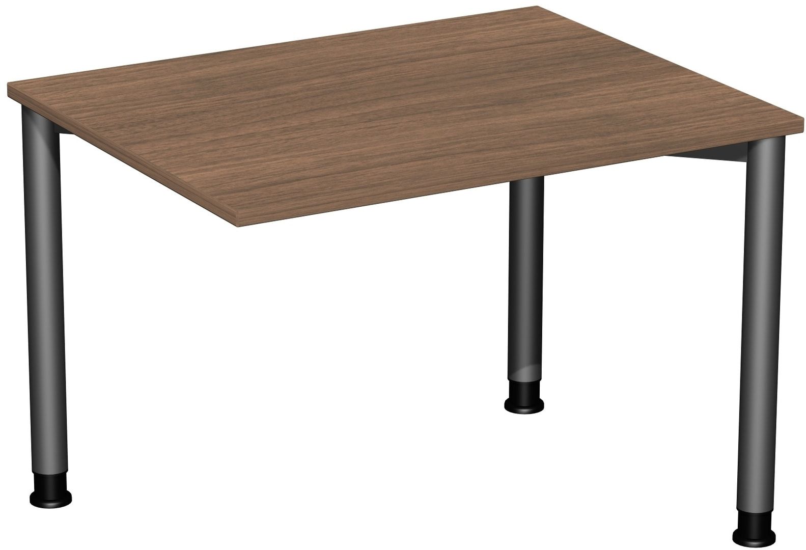 Schreibtisch - 4-Fuß Flex - Bürotisch - Höhe 680-800 mm - 1.000 x 800 mm (BxT) - Gestell anthrazit - Ahorn