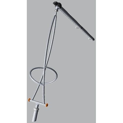 1-Turm-Kletteranlage, Kletterwand, Drehkreisel, Spielmuschel, Leiter, Motorik, feuerverzinkt, Stahl, 2.930 x 4.910 x 3.630 mm (HxBxT), Farbe Mars-Rot
