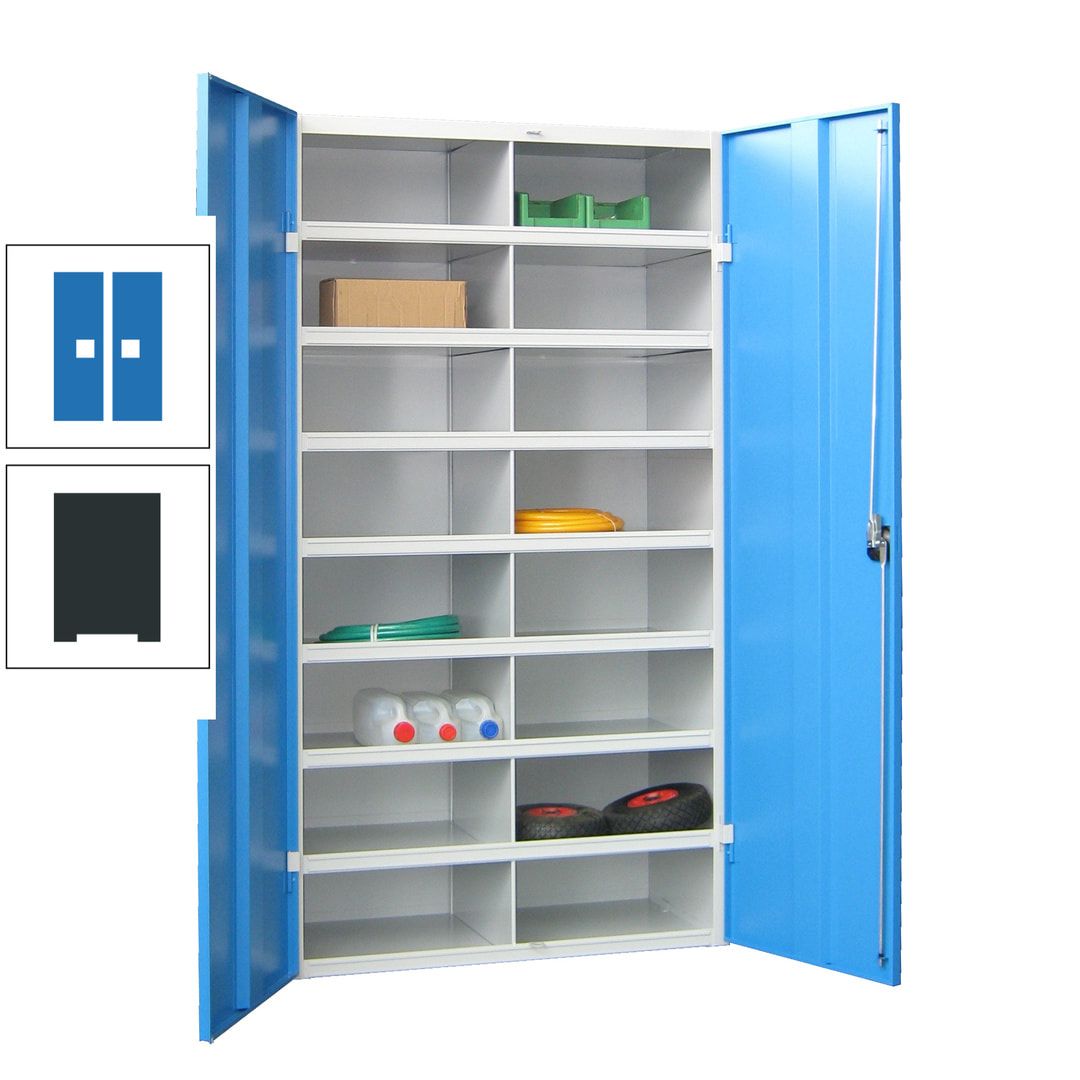 Aktenschrank - Fächerschrank - Sortierstation - 16 Fächer - Büroschrank - Dokumentenablage - 1.800 x 1.000 x 530 mm (HxBxT) - anthrazitgrau