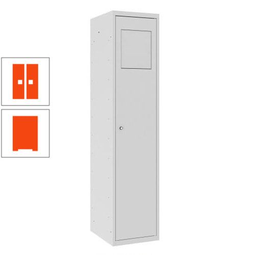 Wäschesammelschrank, Wäscheschrank, Einwurfklappe, Beutelhalter, 1.800 x 400 x 500 mm (HxBxT), Korpus anthrazitgrau, Front anthrazitgrau