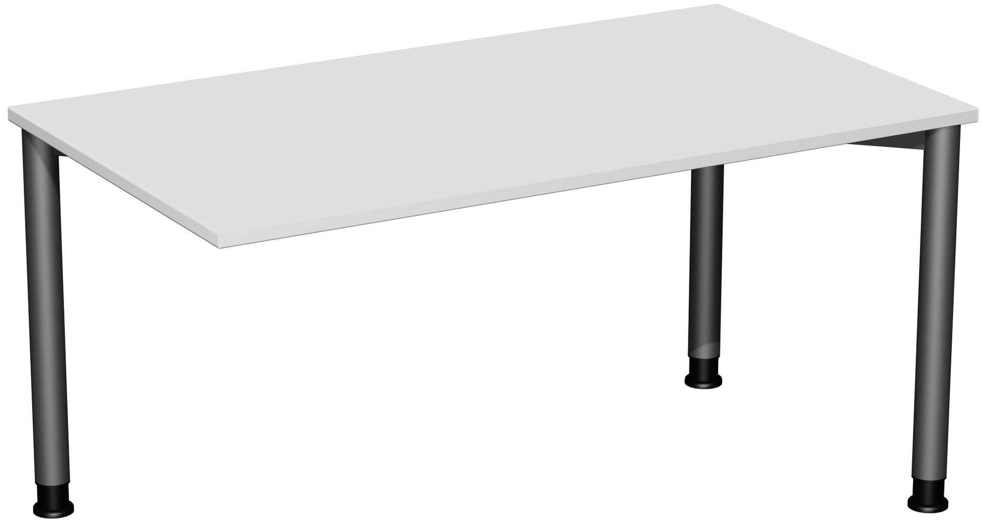 Schreibtisch - 4-Fuß Flex - Bürotisch - Höhe 680-800 mm - 1.000 x 800 mm (BxT) - Gestell anthrazit - Ahorn