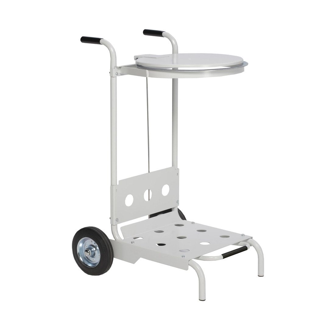 Mobiler Abfallsammler - für 120 l Müllsäcke - 990 x 550 x 630 mm (HxBxT) - lichtgrau