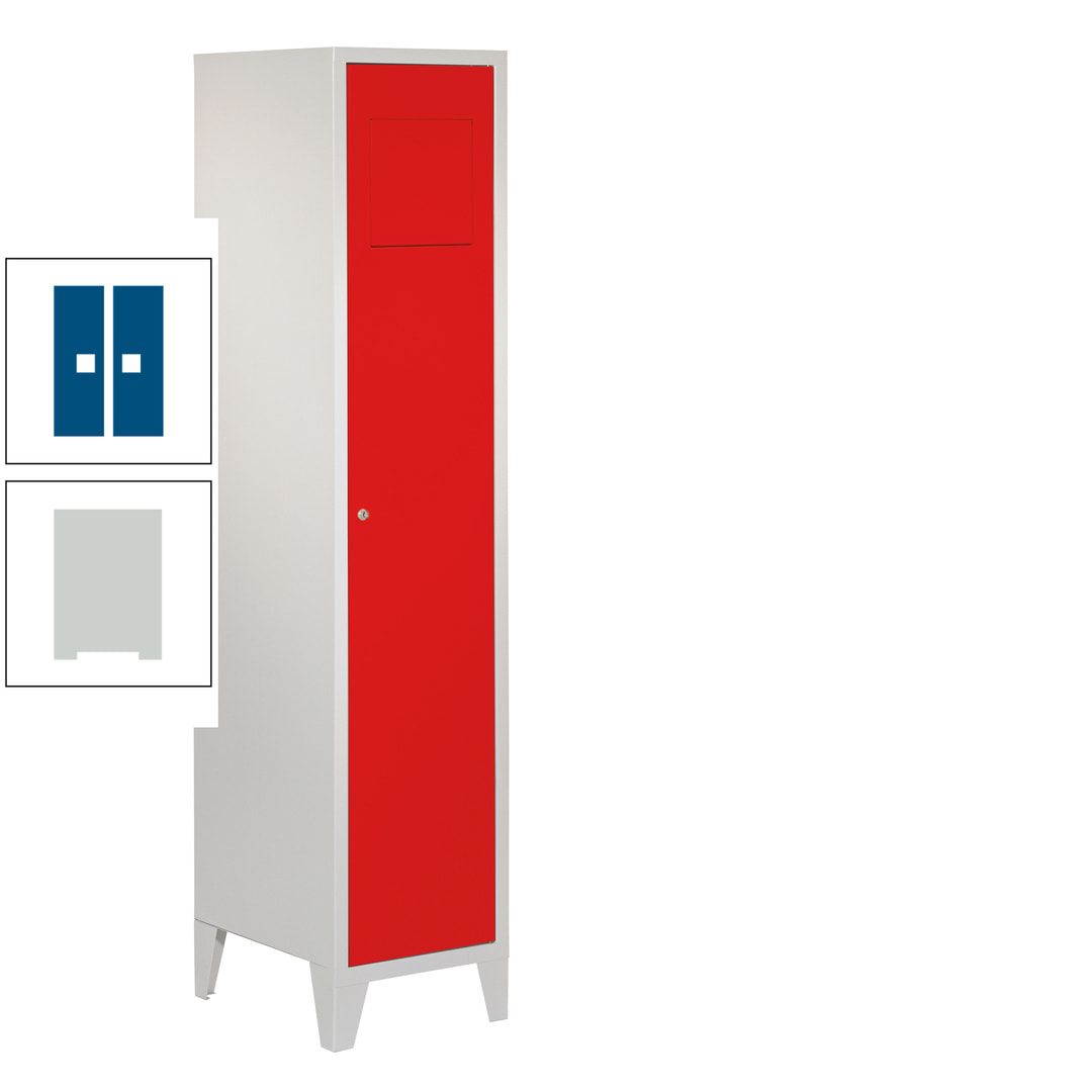Wäschesammelschrank - 1.850 x 400 x 500 mm (HxBxT) - Füße - Drehriegel - anthrazitgrau