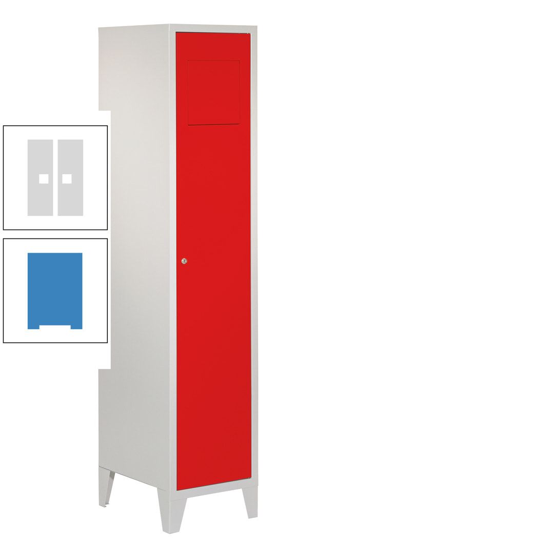 Wäschesammelschrank - 1.850 x 400 x 500 mm (HxBxT) - Füße - Drehriegel - anthrazitgrau