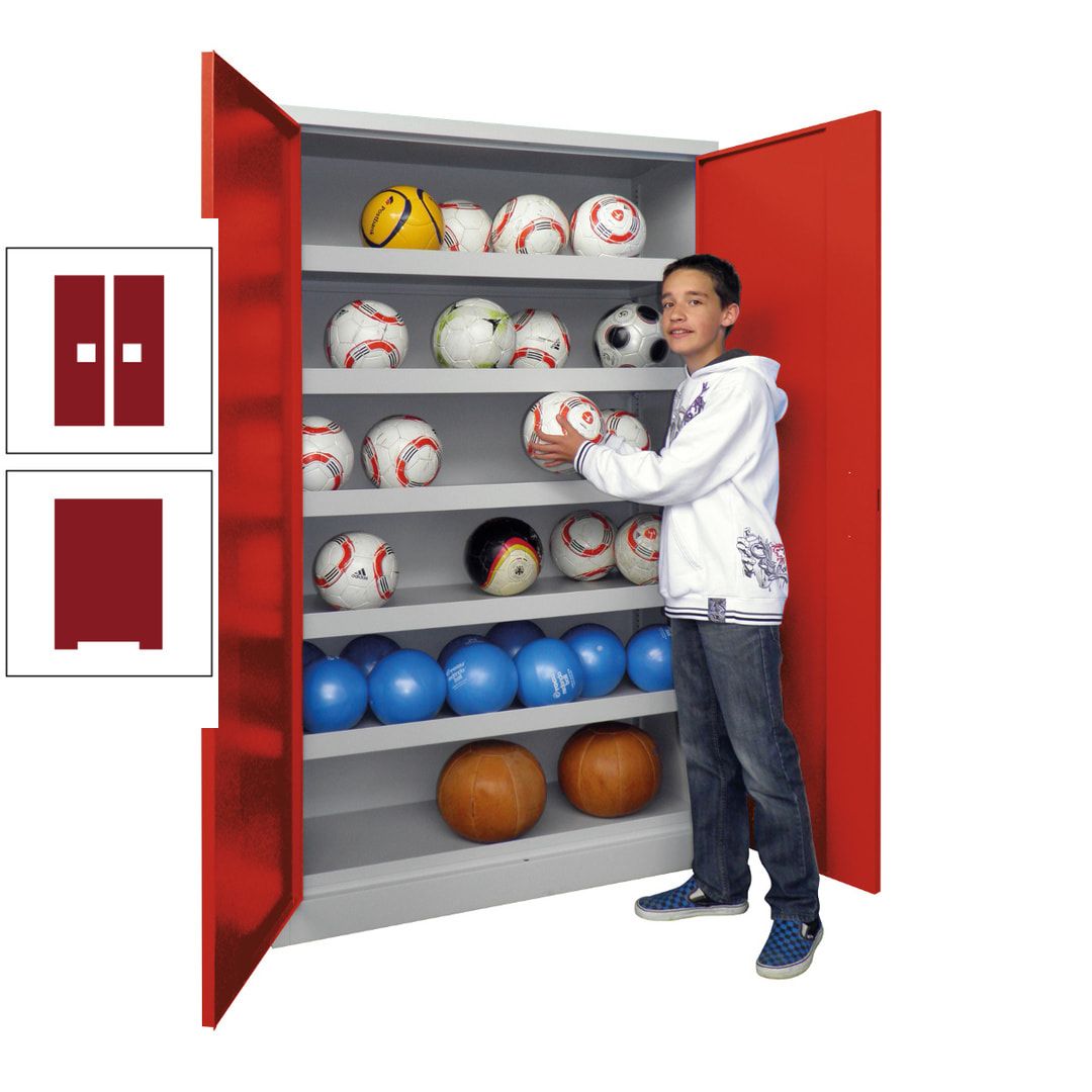 Ballschrank - Vollblechtüren - 5 Böden - 1.950x1.500x500 mm (HxBxT) - anthrazitgrau