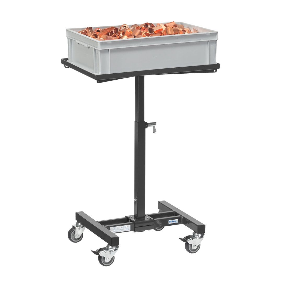 Fetra - fahrbarer Materialständer - 150 kg - 524 bis 774 mm höhenverstellbar - brillantblau