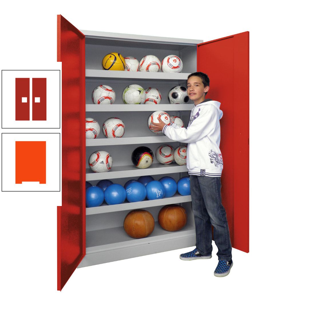 Ballschrank - Vollblechtüren - 5 Böden - 1.950x1.500x500 mm (HxBxT) - anthrazitgrau