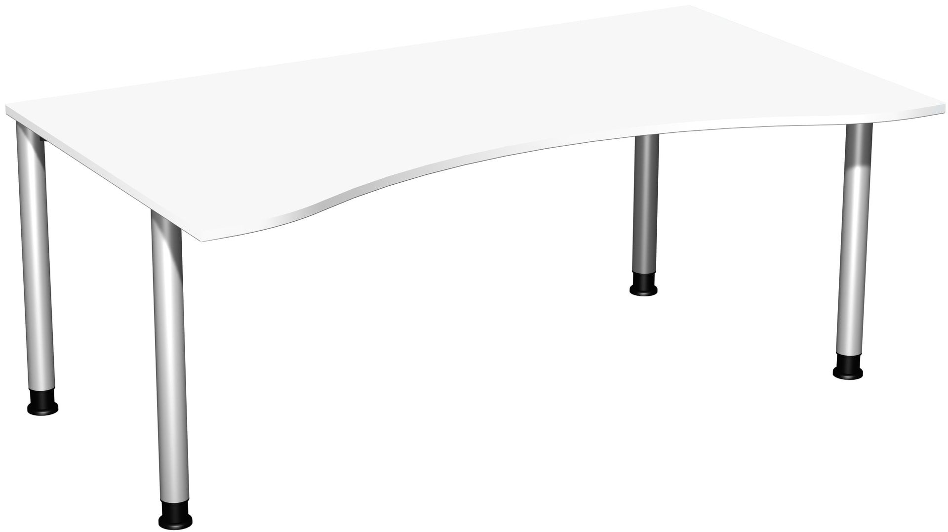 Ergo-Schreibtisch - 4-Fuß Flex - Bürotisch - Höhe 680-800 mm - 1.600 x 1.000 mm (BxT) - Gestell anthrazit - Ahorn