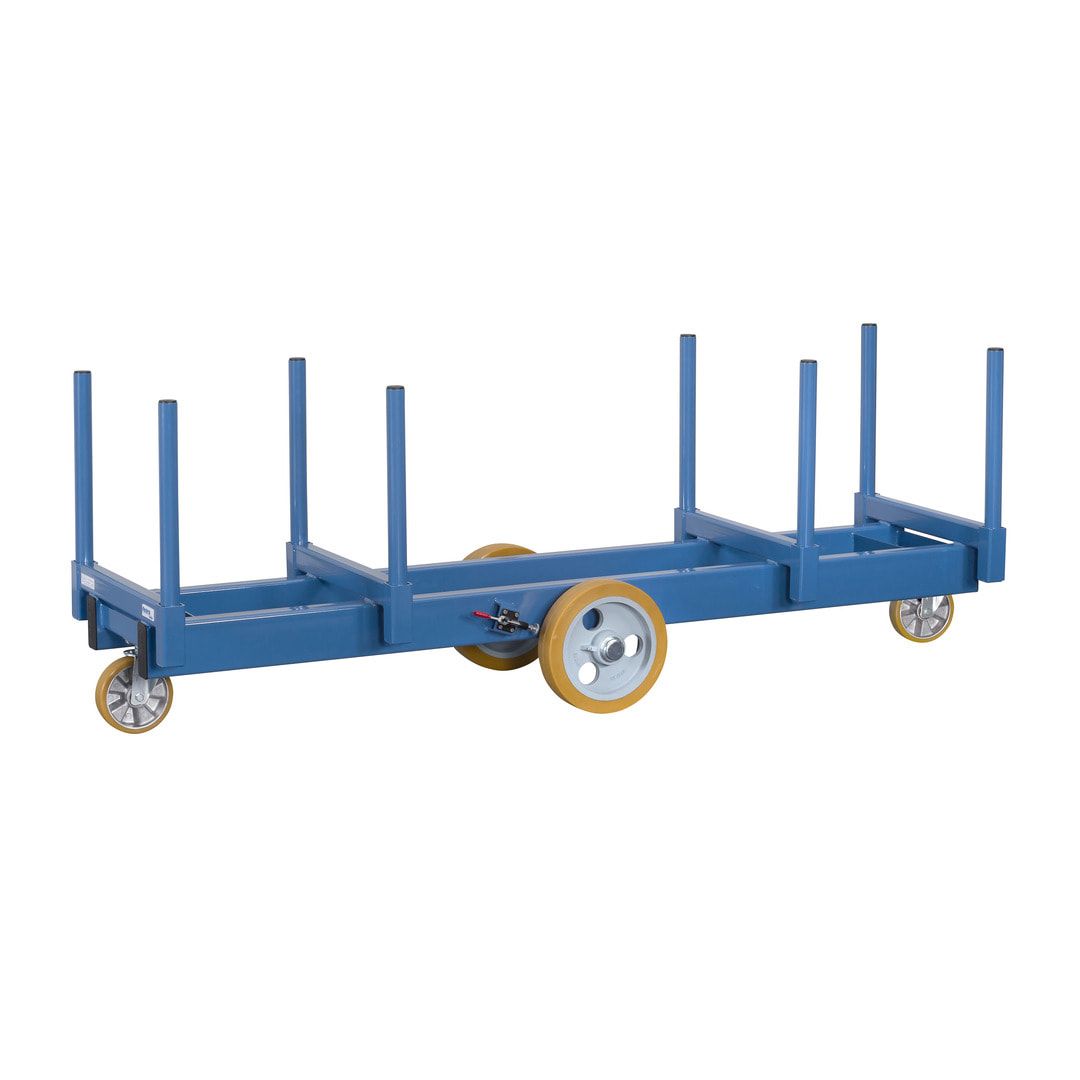 Fetra Langmaterial-Wagen - Traglast 2.500 kg - Elastic-Vollgummi-Bereifung - 700 x 2.500 mm (BxT)