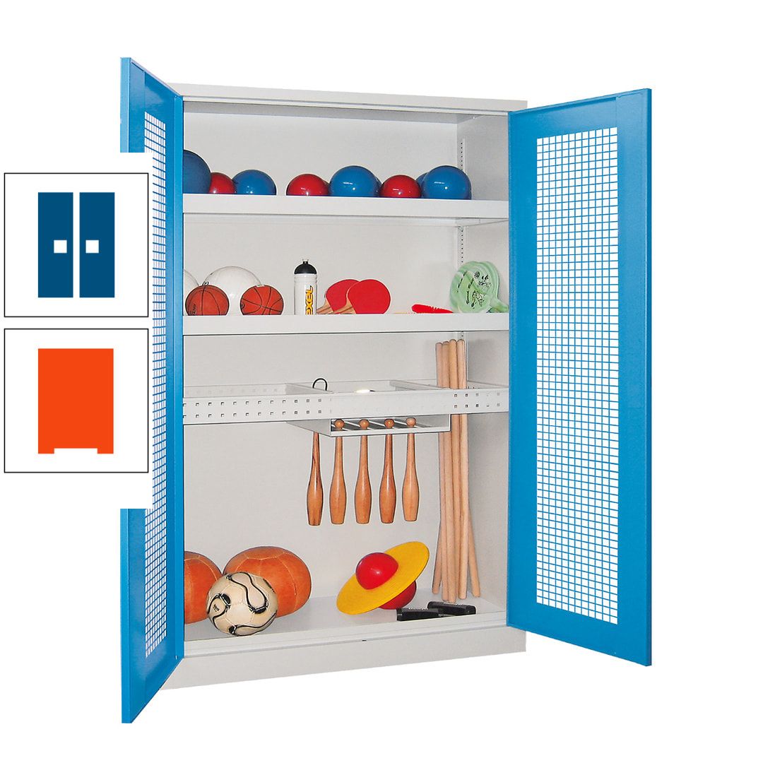Sportschrank - Vollblechtüren - Variante 2 - 1.950x1.200x500 mm (HxBxT) - anthrazitgrau