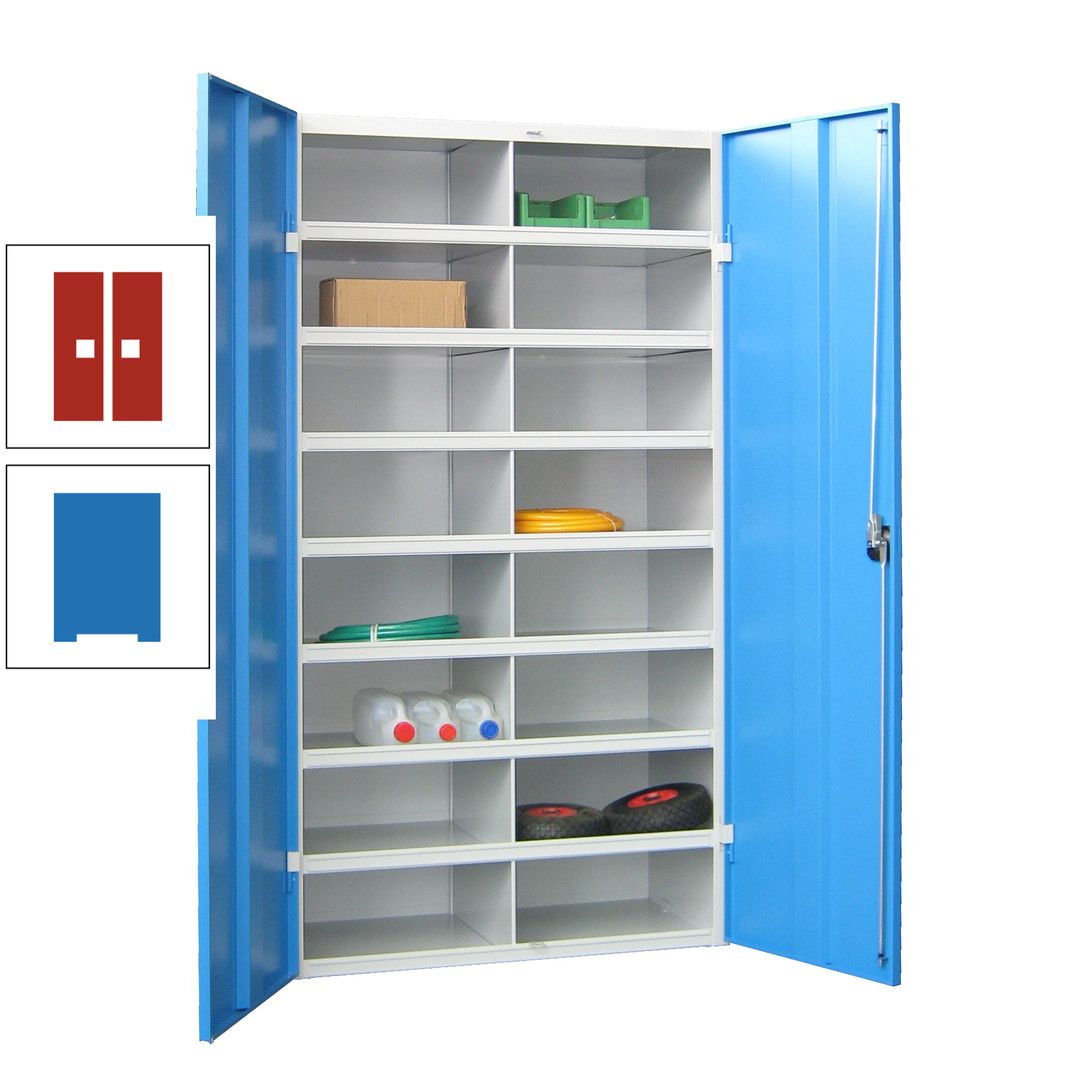 Aktenschrank - Fächerschrank - Sortierstation - 16 Fächer - Büroschrank - Dokumentenablage - 1.800 x 1.000 x 530 mm (HxBxT) - anthrazitgrau