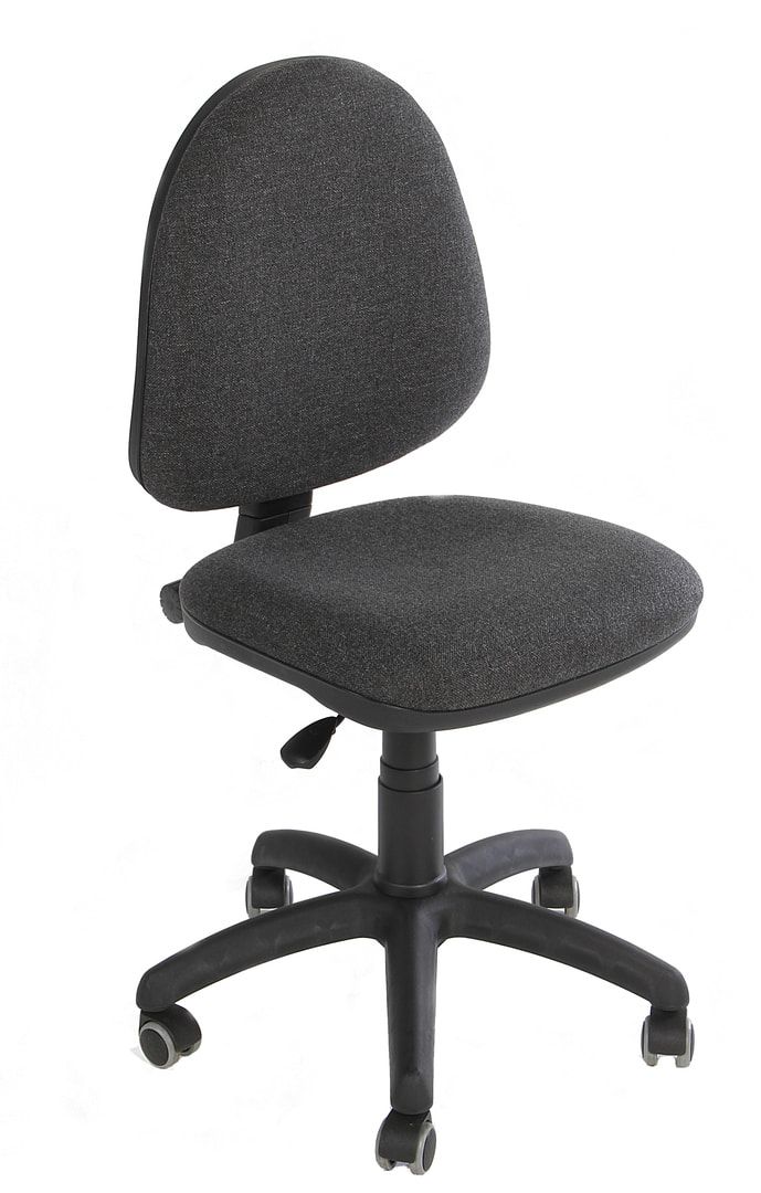 Bürodrehstuhl, Polypropylen, atmungsaktive Polsterung, Sitz Mehrschichtholz, Sitzhöhe verstellbar, 1.140 x 630 x 660 mm (HxBxT), Farbe anthrazit