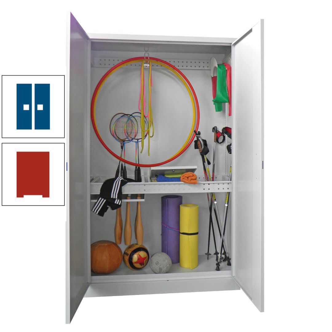 Sportschrank - Vollblechtüren - Variante 1 - 1.950x1.200x500 mm (HxBxT) - anthrazitgrau