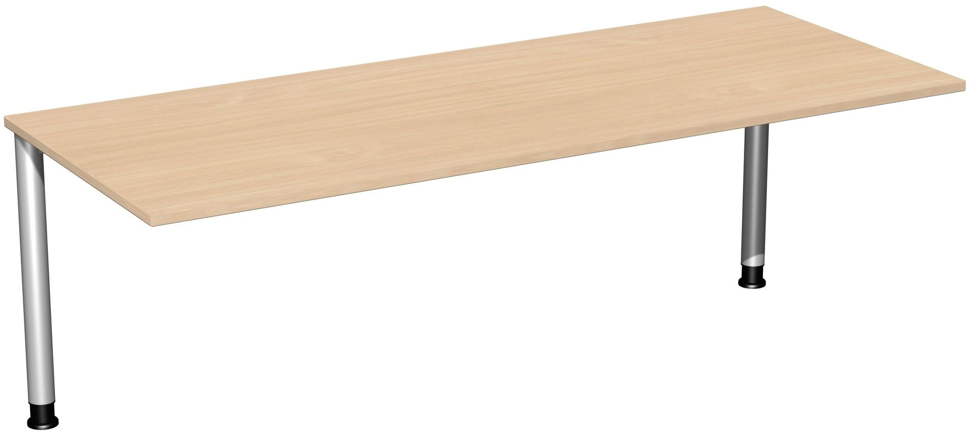 Schreibtisch - 4-Fuß Flex - Bürotisch - Höhe 680-800 mm - 1.000 x 800 mm (BxT) - Gestell anthrazit - Ahorn