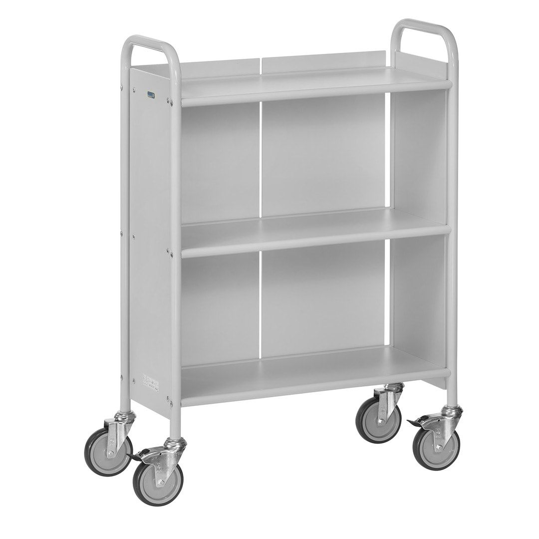 Fetra - Bürowagen m. Rückwand - 150 kg - (BxT) 350 x 720 mm - 2 Fächer