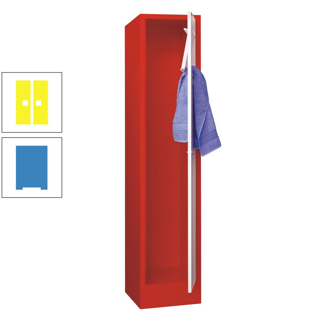 Wäschesammelschrank - 1.850 x 400 x 500 mm (HxBxT) - Sockel - Drehriegel - anthrazitgrau