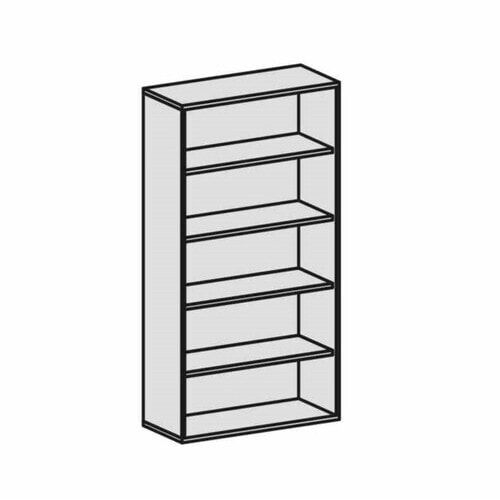 Büroregal, 5 Ordnerhöhen, modular, Metallsockel/Standfüße, Dreischicht-Feinspan, Einlegeboden, 1.920 x 1.000 x 425 mm (HxBxT), Dekor Ahorn