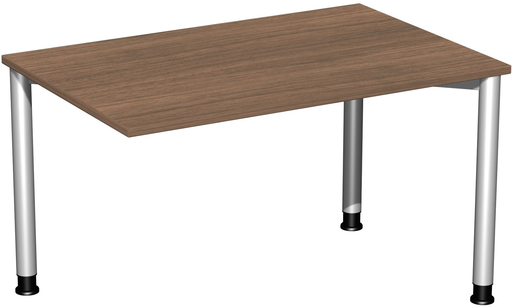 Schreibtisch - 4-Fuß Flex - Bürotisch - Höhe 680-800 mm - 1.200 x 600 mm (BxT) - Gestell anthrazit - Ahorn