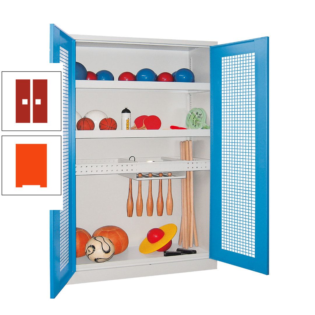 Sportschrank - Vollblechtüren - Variante 2 - 1.950x1.200x500 mm (HxBxT) - anthrazitgrau