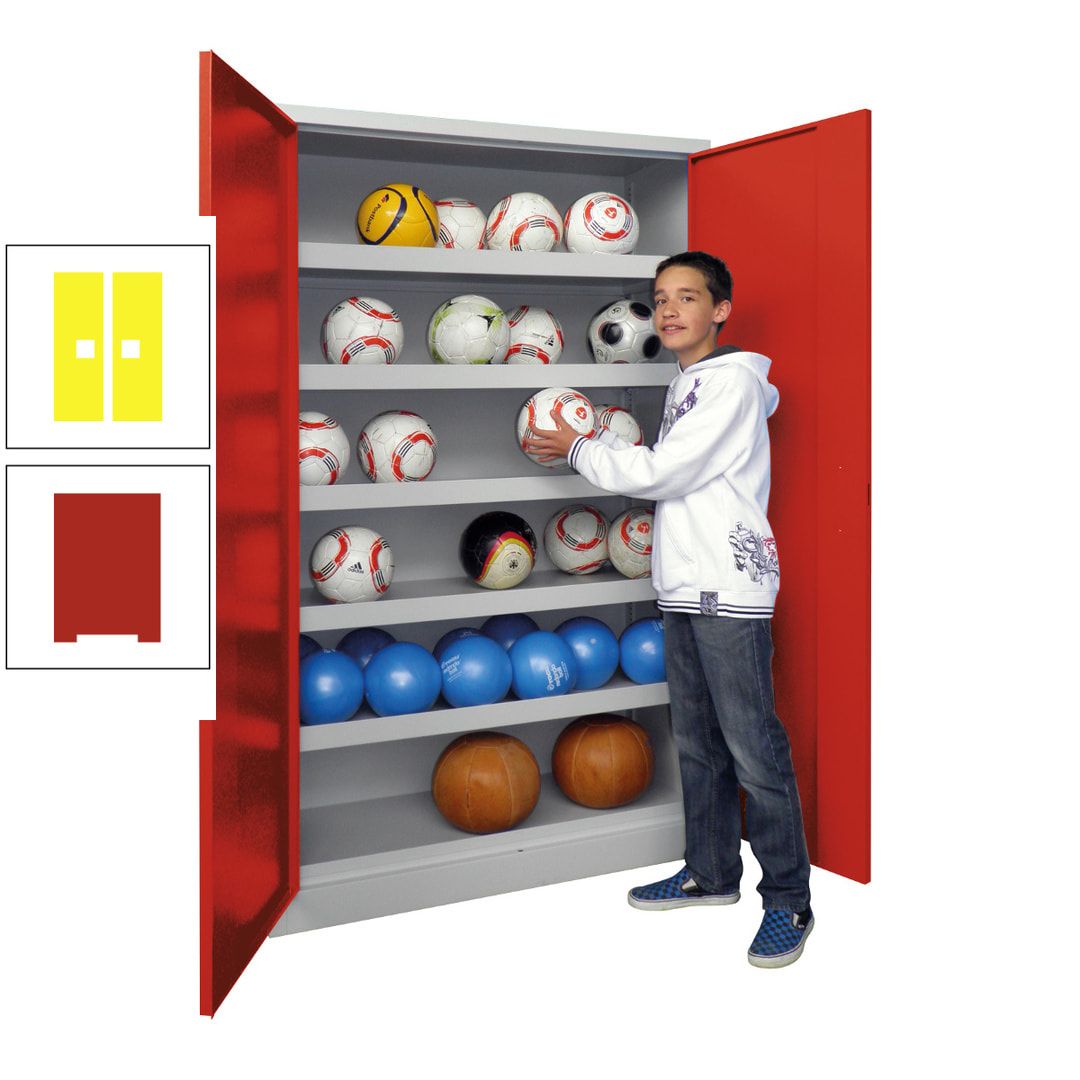 Ballschrank - Vollblechtüren - 5 Böden - 1.950x1.500x500 mm (HxBxT) - anthrazitgrau