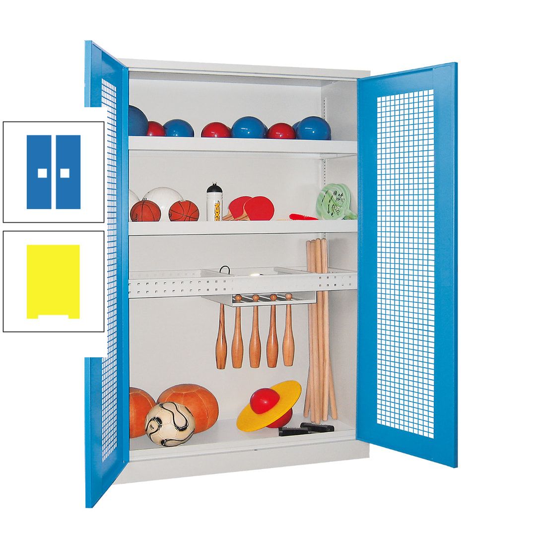 Sportschrank - Vollblechtüren - Variante 2 - 1.950x1.200x500 mm (HxBxT) - anthrazitgrau