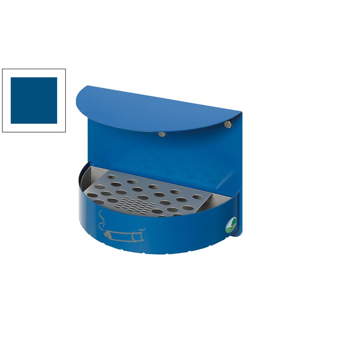 Wandascher - 1,5 l - mit Haube - Aschenbecher - antik-silber struktur