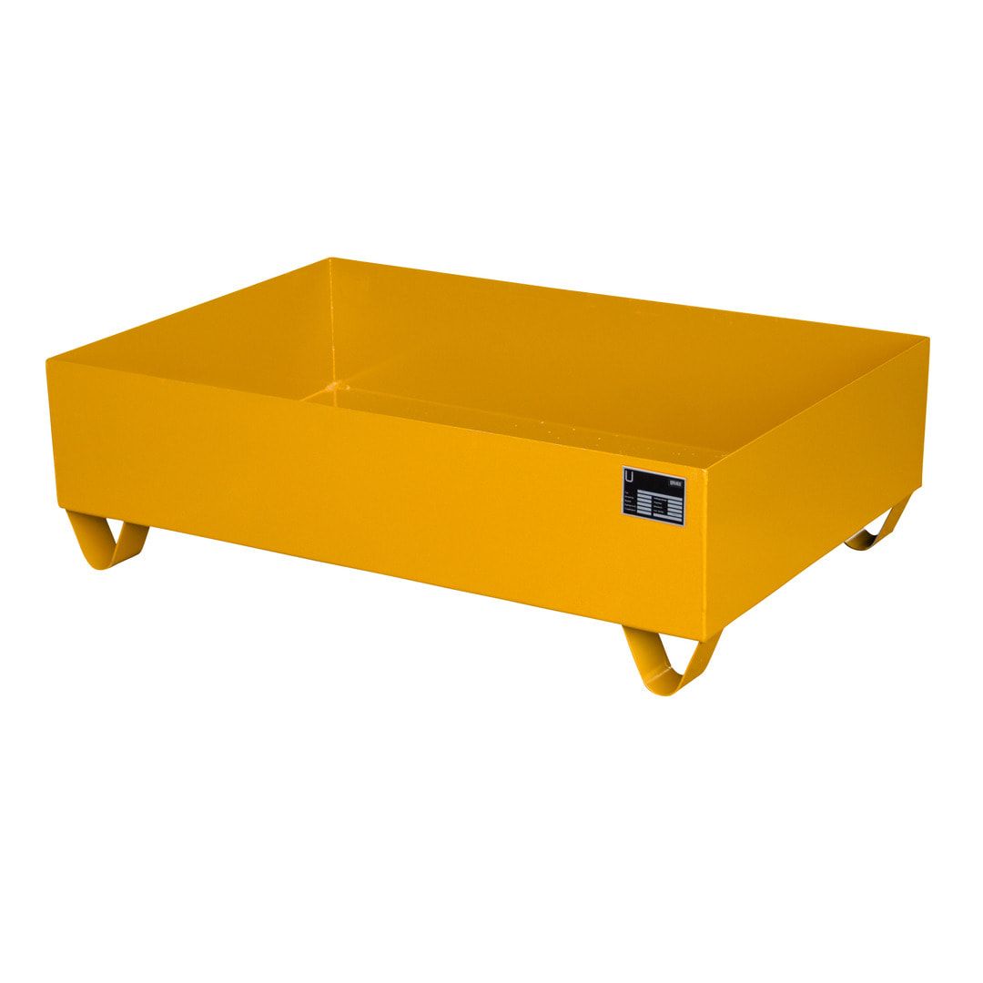 Auffangwanne - 1.200 x 800 mm (BxT) - 224 l - Füße - feuerrot