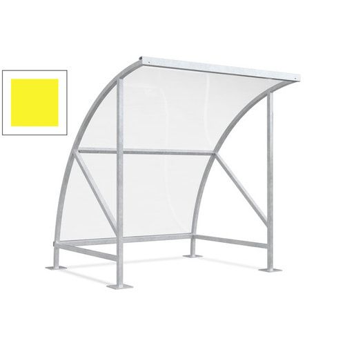 Fahrradunterstand - Fahrradgarage mit Bogendach - Stahl und Kunststoff - 2.290 x 2.090 x 2.100 mm (HxBxT) - Farbe Achatgrau