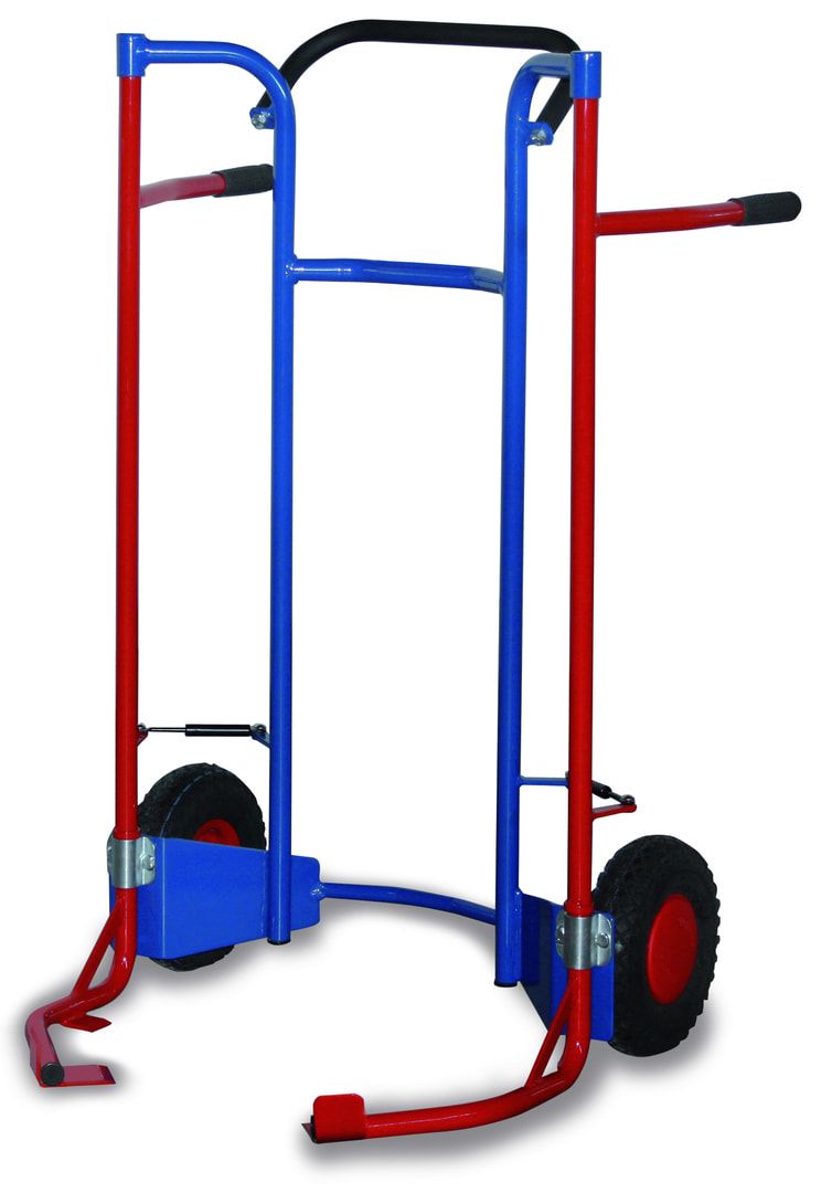 Reifenkarre - Traglast 200 kg - 1.150 x 695 x 705 mm (HxBxT) - Luftbereifung - enzianblau