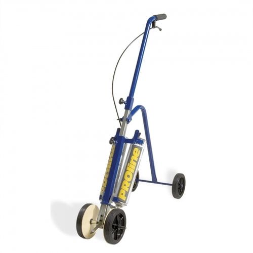 Bodenmarkiergerät, Linienmarkierer für Strichbreite 100-130 mm, Markierwagen, Aufnahme für 2 Farbkartuschen, Hallenmarkierungen - Straßenmarkierungen
