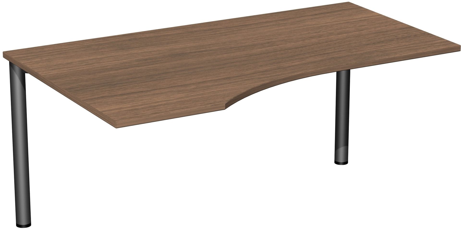 Eckschreibtisch - Ecke links - 4-Fuß Flex - 720 x 1.600 x 1.000 mm (HxBxT) - Gestell anthrazit - Ahorn