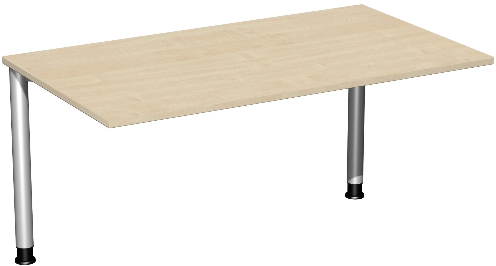 Schreibtisch - 4-Fuß Flex - Bürotisch - Höhe 680-800 mm - 1.000 x 800 mm (BxT) - Gestell anthrazit - Ahorn