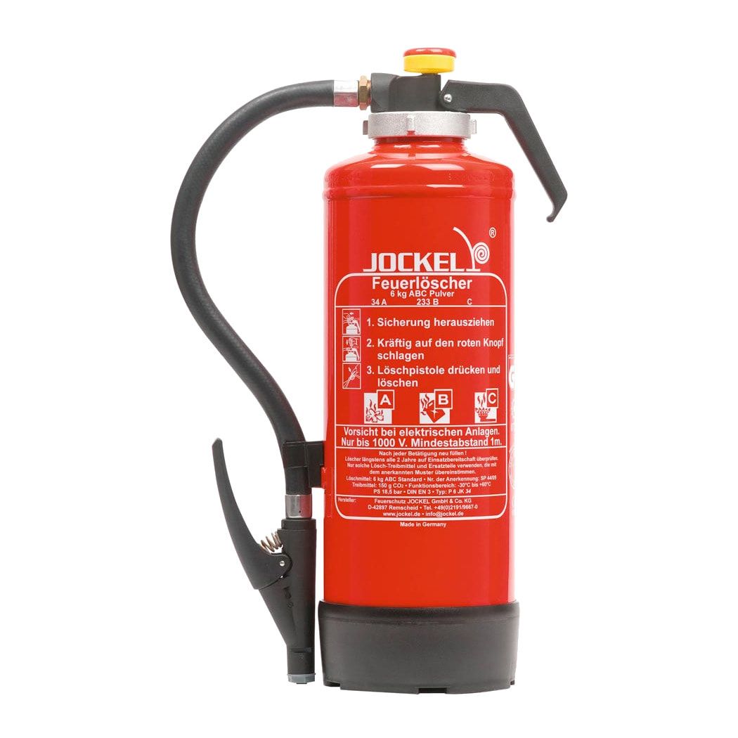 ABC Feuerlöscher - Aufladeversion - Fußring- Wandhalter - 12 kg Löschmittel