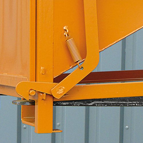 Eichinger Abfülltrichter, Silobehälter für Stapler und Kran, Volumen 1.000 L, Schüttklappe, stapelbar, 1.375 x 1.250 x 1.050 mm (HxBxT), anthrazitgrau