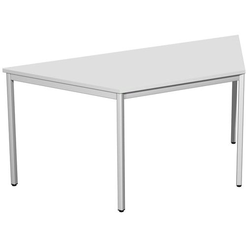 Schreibtisch - 4-Fuß Eco - Trapezform - 720 x 693 x 1.600 mm (HxBxT) - Gestell lichtgrau - Dekor Ahorn