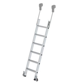 Aluminium Regalleiter - fahrbar - Länge wählbar