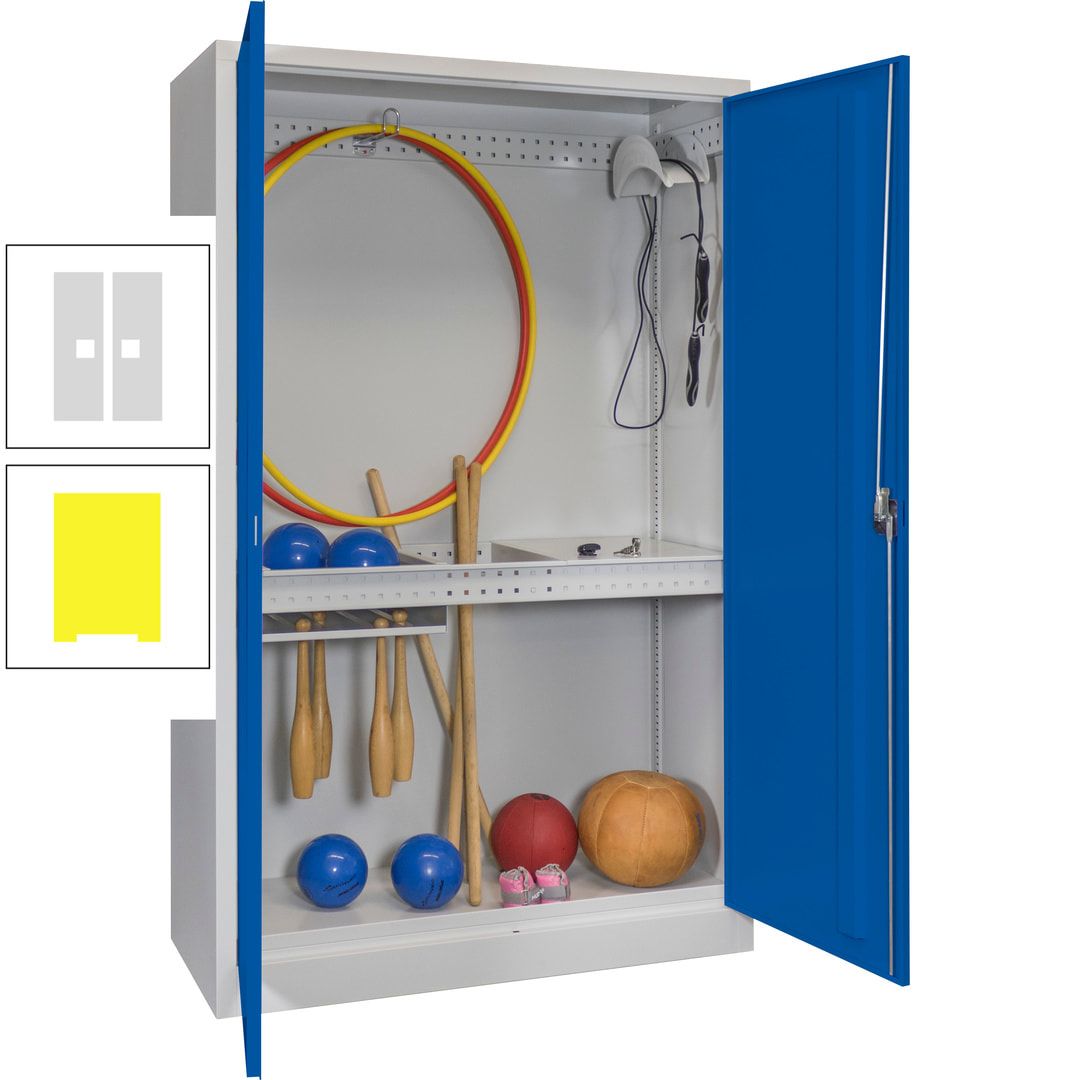 Sportschrank - Vollblechtüren - Variante 3 - 1.950x1.200x500 mm (HxBxT) - anthrazitgrau