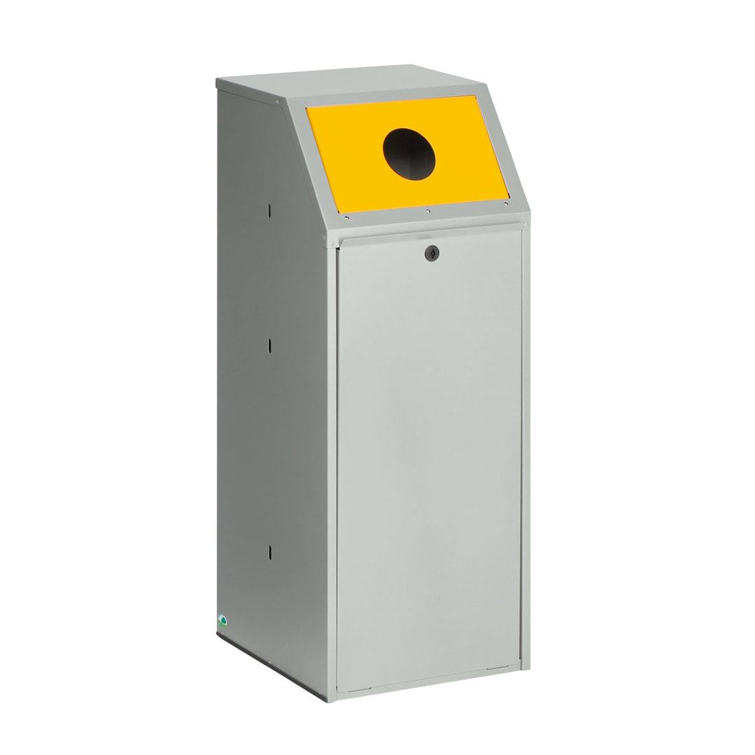 Wertstoffsammelgerät - 70 l - 1.000 x 400 x 400 mm (H x B x T) - Korpus kieselgrau - Einwurfklappe anthrazit - Abfallbehälter