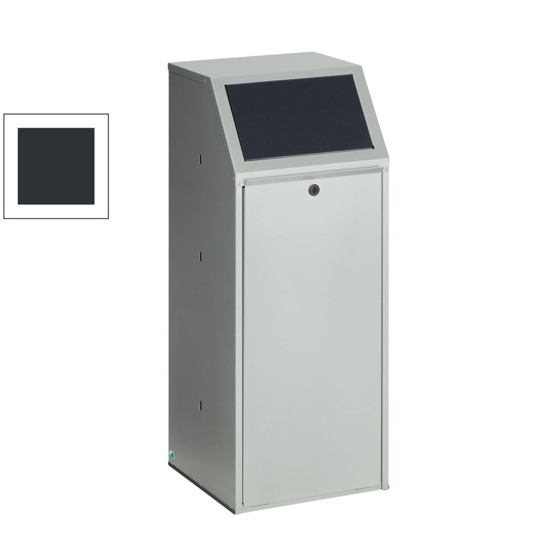 Wertstoffsammelgerät - 70 l - 1.000 x 400 x 400 mm (H x B x T) - Korpus kieselgrau - Einwurfklappe anthrazit - Abfallbehälter