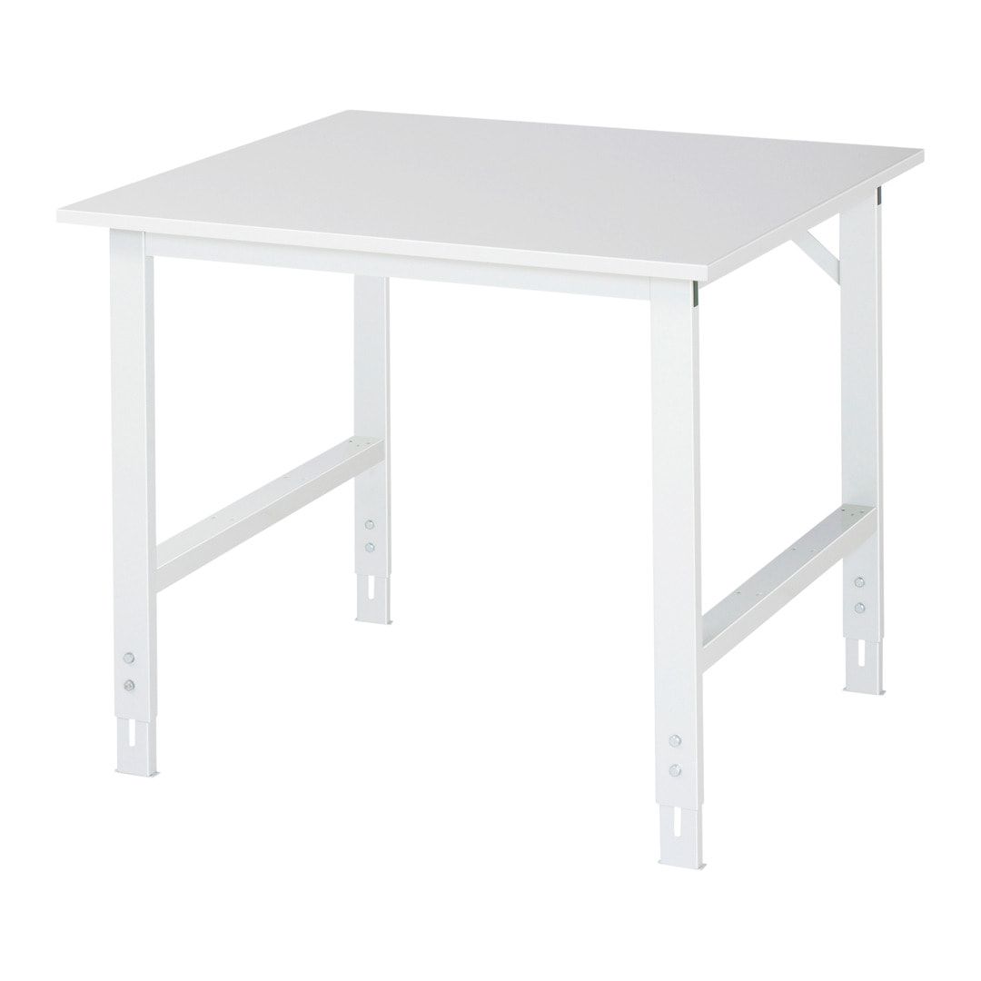 Arbeitstisch - höhenverstellbar 760 - 1.080 mm - 1.000 x 1.000 mm (BxT) - Traglast 500 kg - Melaminharz - Anthrazitgrau