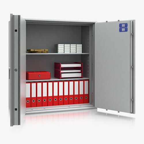 Dokumententresor, Geldschrank, Safe, Aktenschrank, VdS Klasse 1, 60 Min. feuerfest, Türen 2-flügelig, 1.045 x 1.128 x 506 mm (HxBxT), Farbe lichtgrau