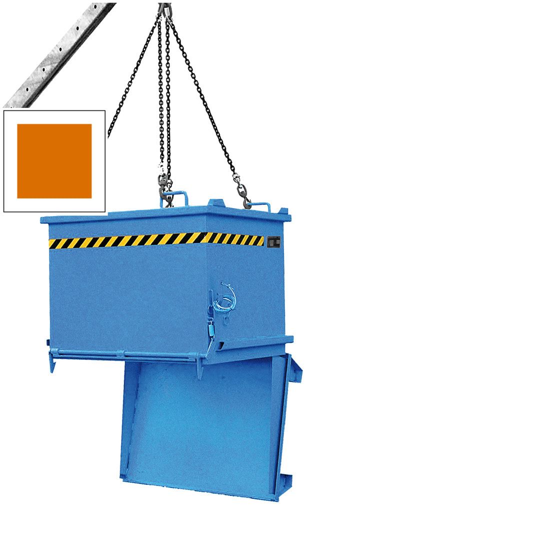 BAUER Klappbodenbehälter - stapelbar - Volumen 1.000 l - 2.000 kg - feuerrot