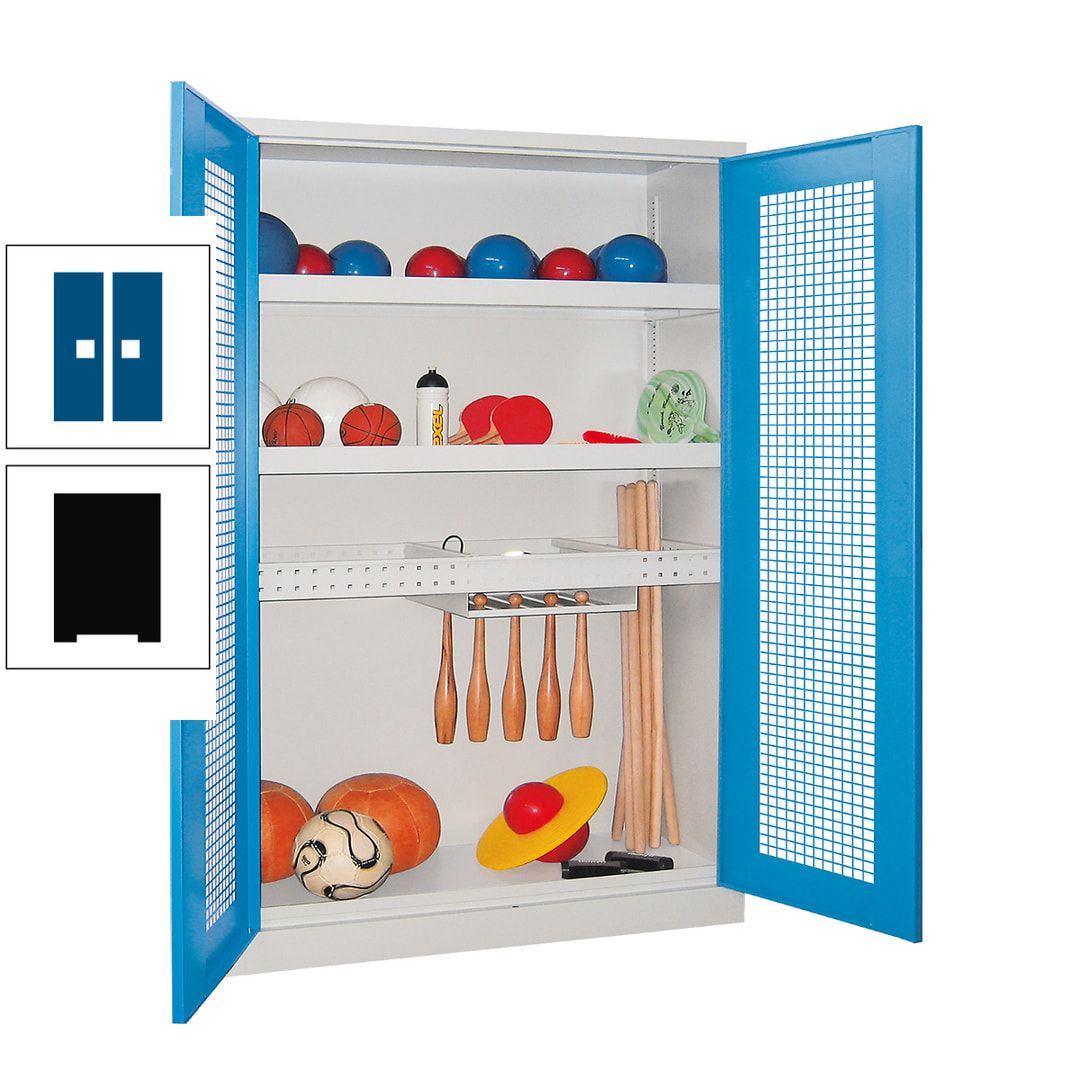 Sportschrank - Vollblechtüren - Variante 2 - 1.950x1.200x500 mm (HxBxT) - anthrazitgrau