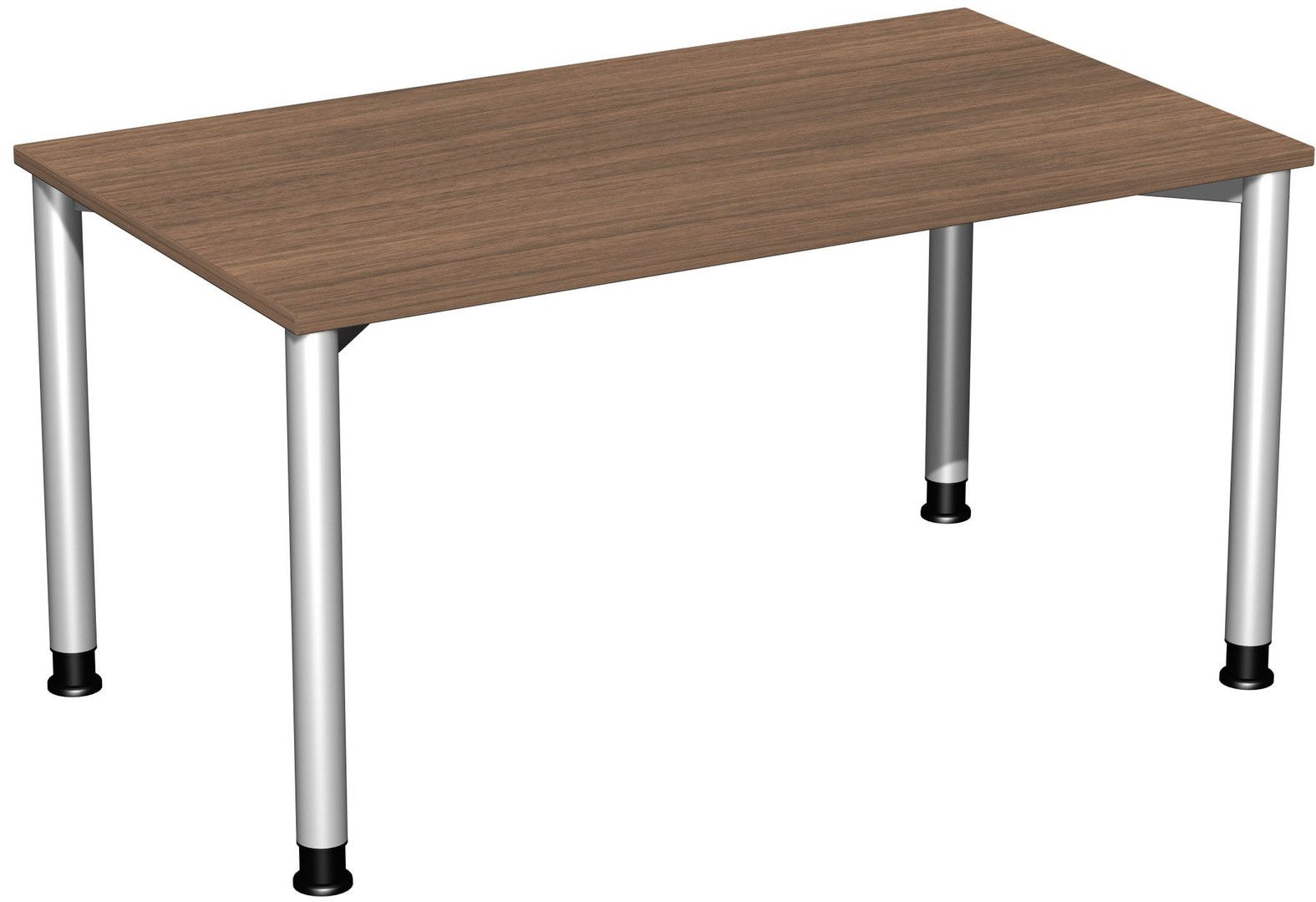 Schreibtisch - 4-Fuß Flex - Bürotisch - Höhe 680-800 mm - 1.000 x 800 mm (BxT) - Gestell anthrazit - Ahorn