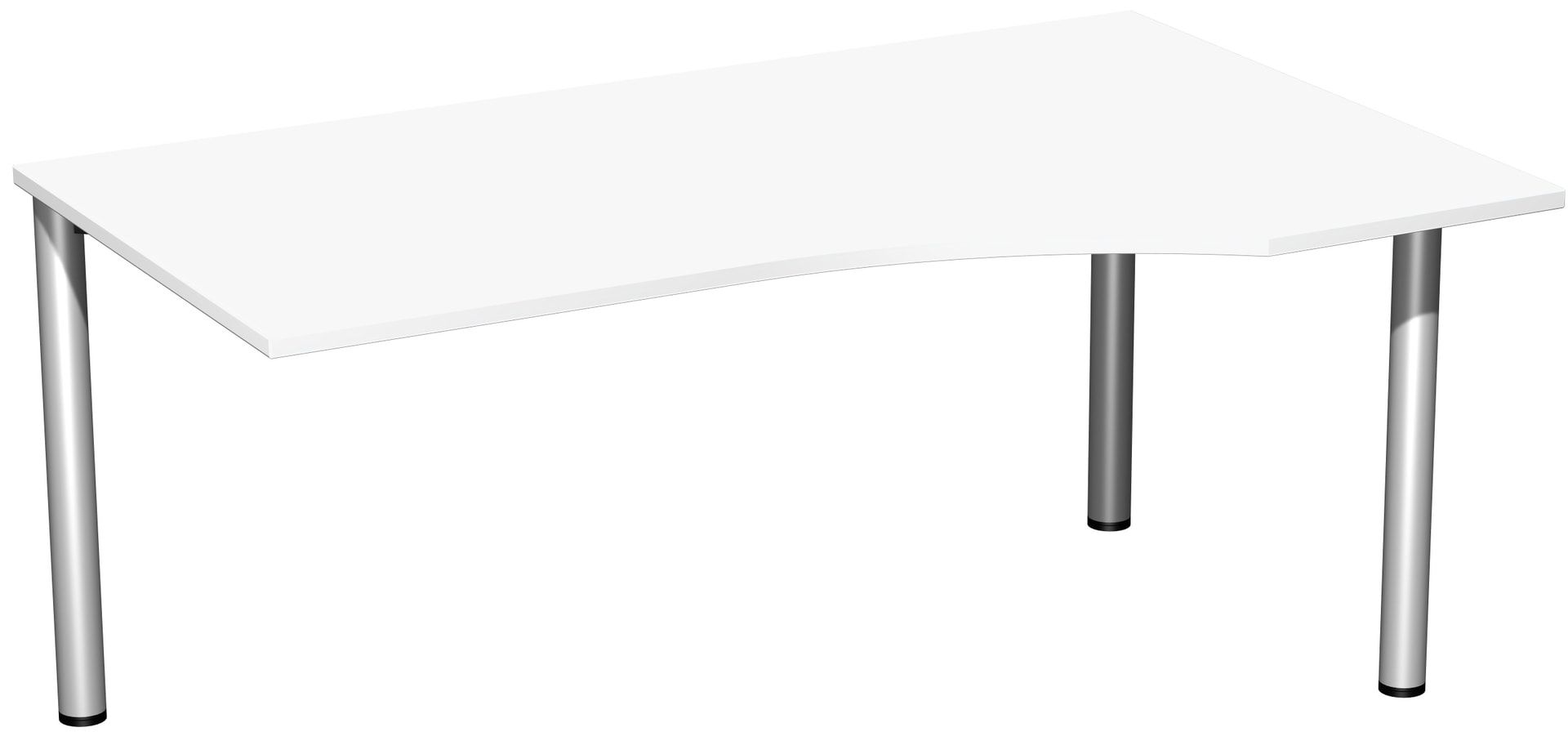 Eckschreibtisch - Ecke rechts - 4-Fuß Flex - 720 x 1.600 x 1.000 mm (HxBxT) - Gestell anthrazit - Ahorn