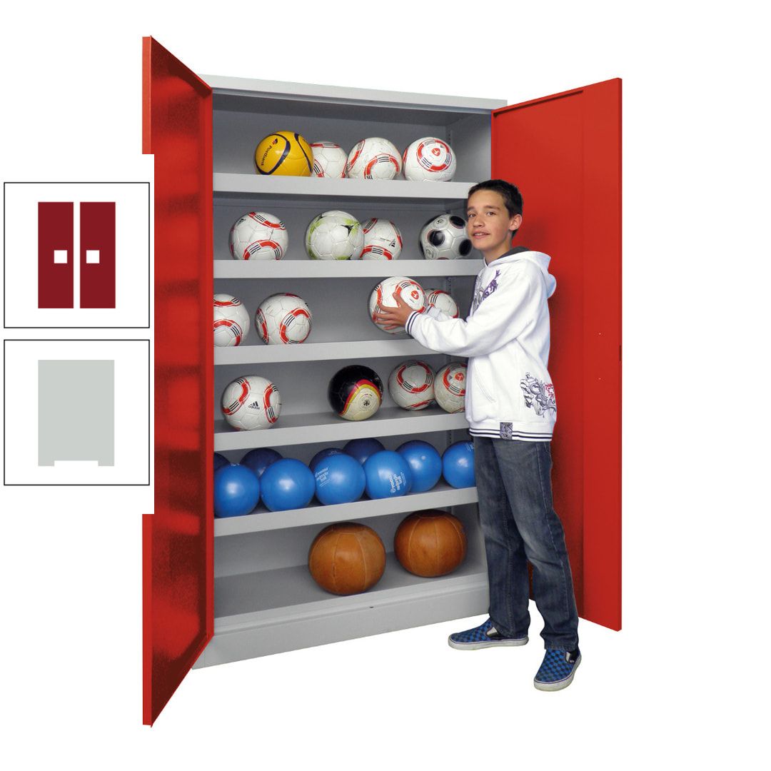 Ballschrank - Vollblechtüren - 5 Böden - 1.950x1.500x500 mm (HxBxT) - anthrazitgrau