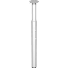 Einzelstützfuß Rundrohr, höhenverstellbar 680-820mm, Durchmesser 50mm, silber