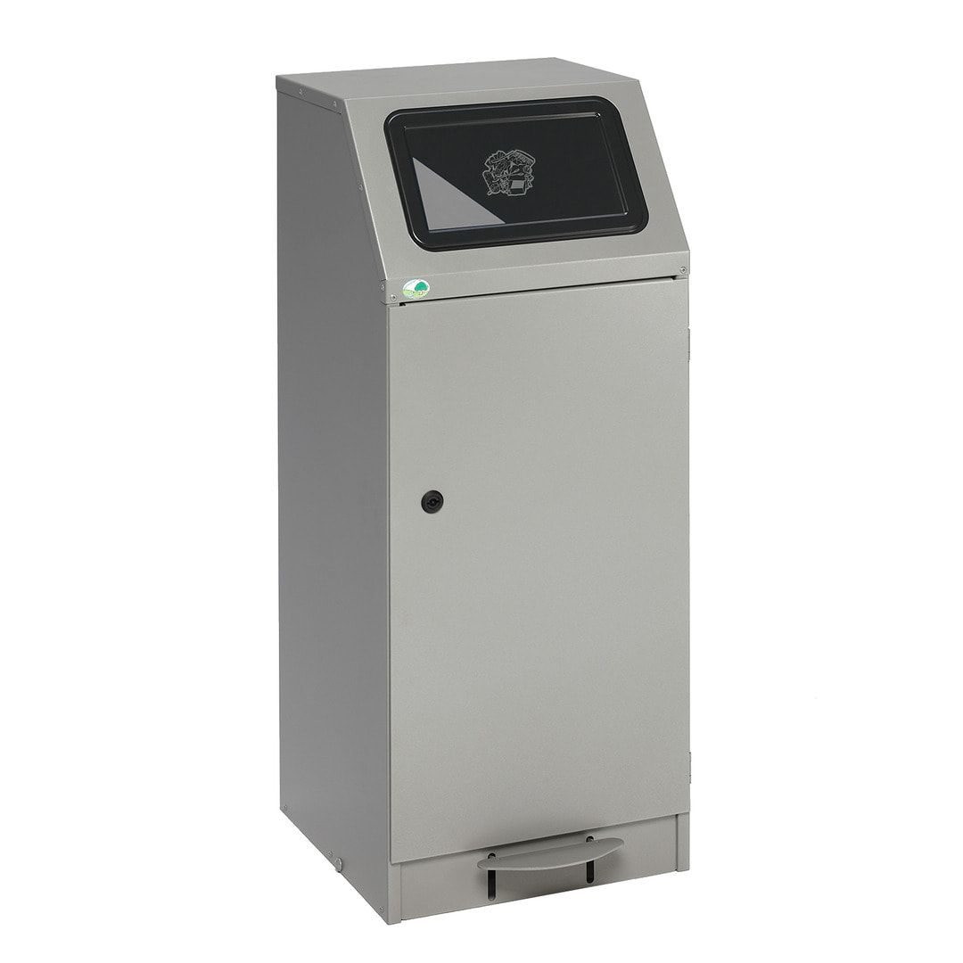 Wertstoffsammelgerät - Volumen 43 l - 760 x 405 x 475 mm (HxBxT) - silber