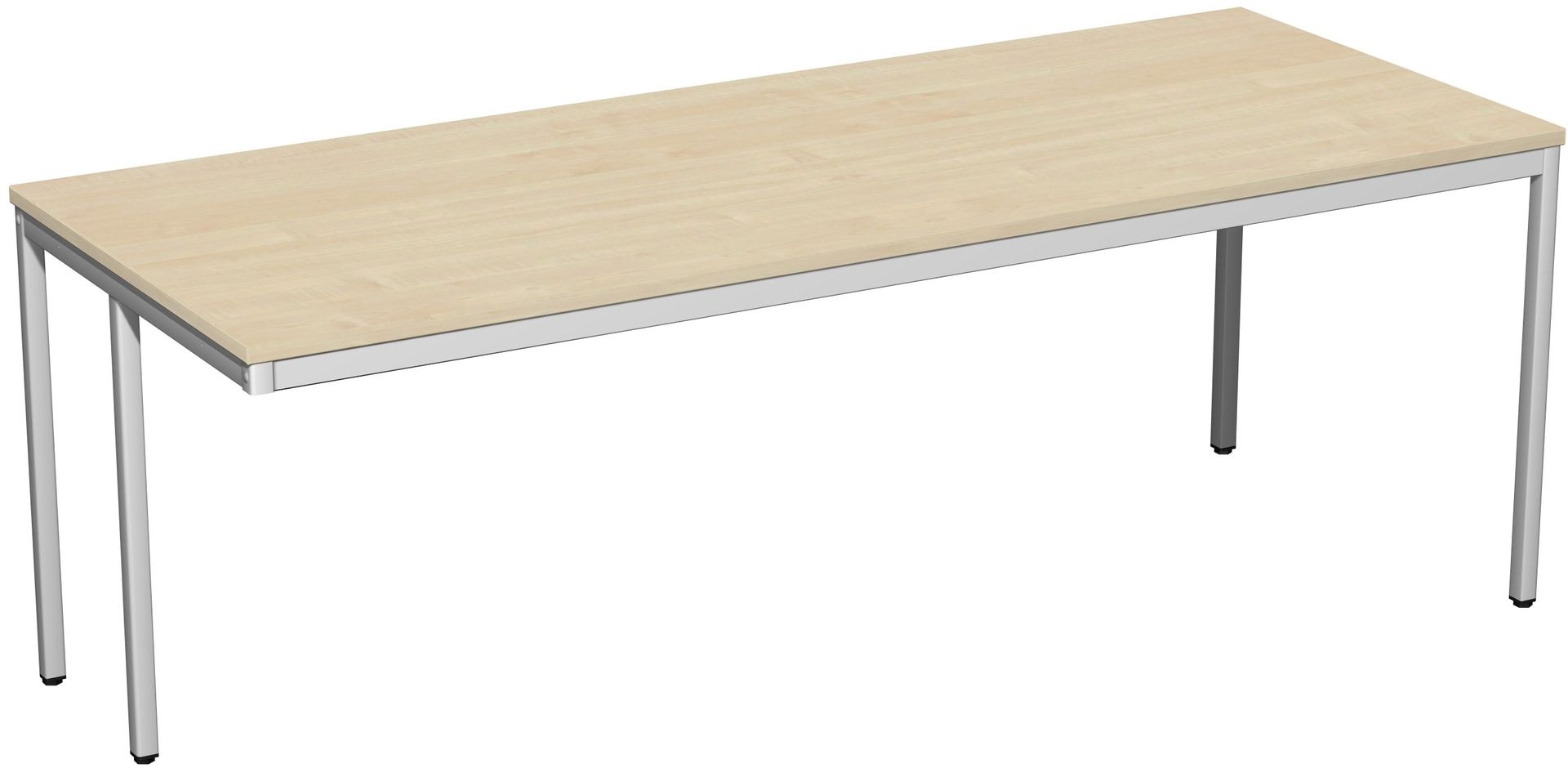 Schreibtisch - 4-Fuß Eco - Bürotisch - 720 x 1.000 x 800 mm (HxBxT) - Gestell lichtgrau - Ahorn